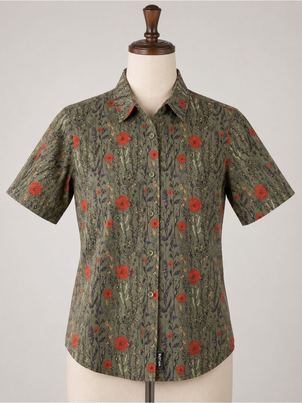 Wildfang Floral Short Sleeve Button Down Shirt